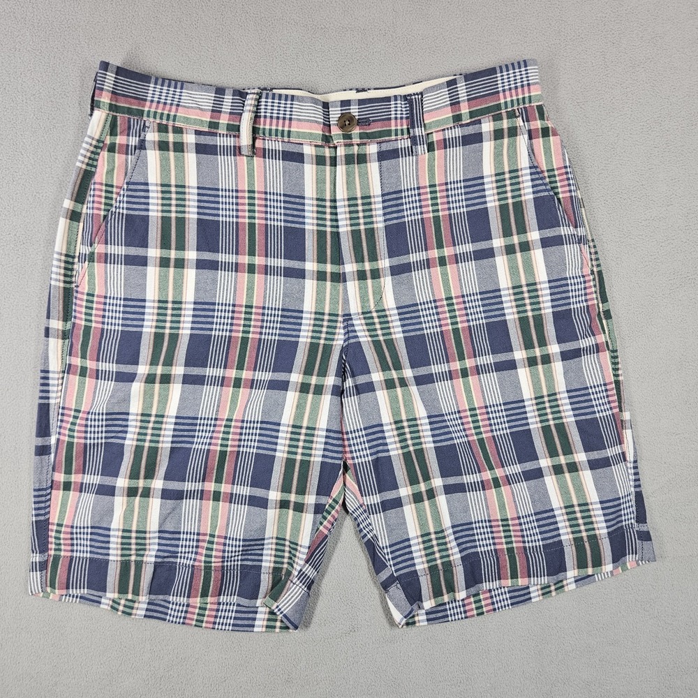 J.Crew Shorts Mens 31 (fits 32) Plaid Cotton 9" Inseam Chino Casual Preppy Beach